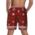 thumbnail image 3 of Kdxio Merry Christmas Print Men'S Swim Trunks With Compression Liner 7 Inch Inseam Quick Dry Swim Shorts, 3 of 7