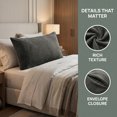 thumbnail image 2 of Unique Bargains 2 Pack Fabric Pillowcase Envelope Closure Wrinkle Resistant Queen Black, 2 of 5