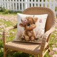 thumbnail image 5 of Rirozkan Pillow Covers 18x18, Sofa Cushion Covers Set of 2, Decorative Throw Pillow Cases, Cute Highland Cow Pattern for Couch, 5 of 6