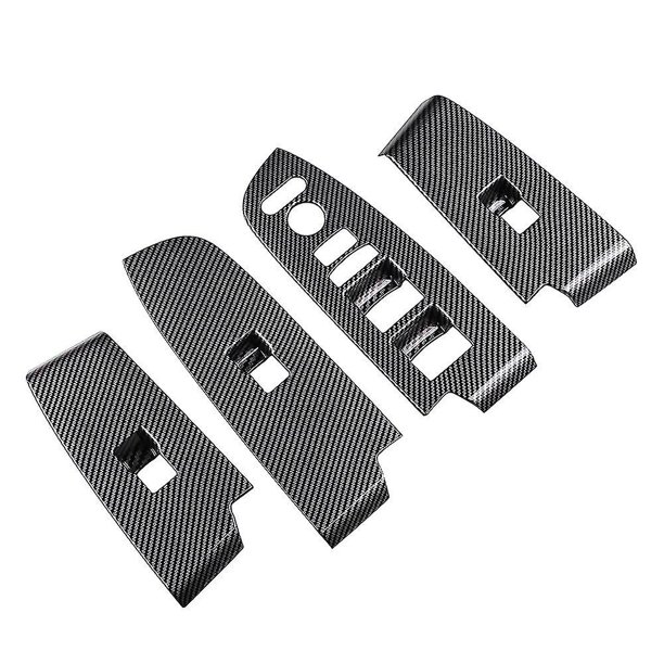 Cubierta del Interruptor de Elevación de Ventana LANNMXG Fibra de Carbono para Vezel 202