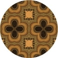 thumbnail image 1 of Ahgly Company Indoor Round Patterned Blood Night Red Area Rugs, 4' Round, 1 of 6