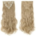 thumbnail image 2 of Hairro Clip inHair Extensions for Women, 8 PCS 18 Clips #Blonde Hair Extensions, Thick Hairpieces Wavy Hairpieces, Soft Hair & Blends Well, Long Wavy (17inch, 8pcs), 2 of 8