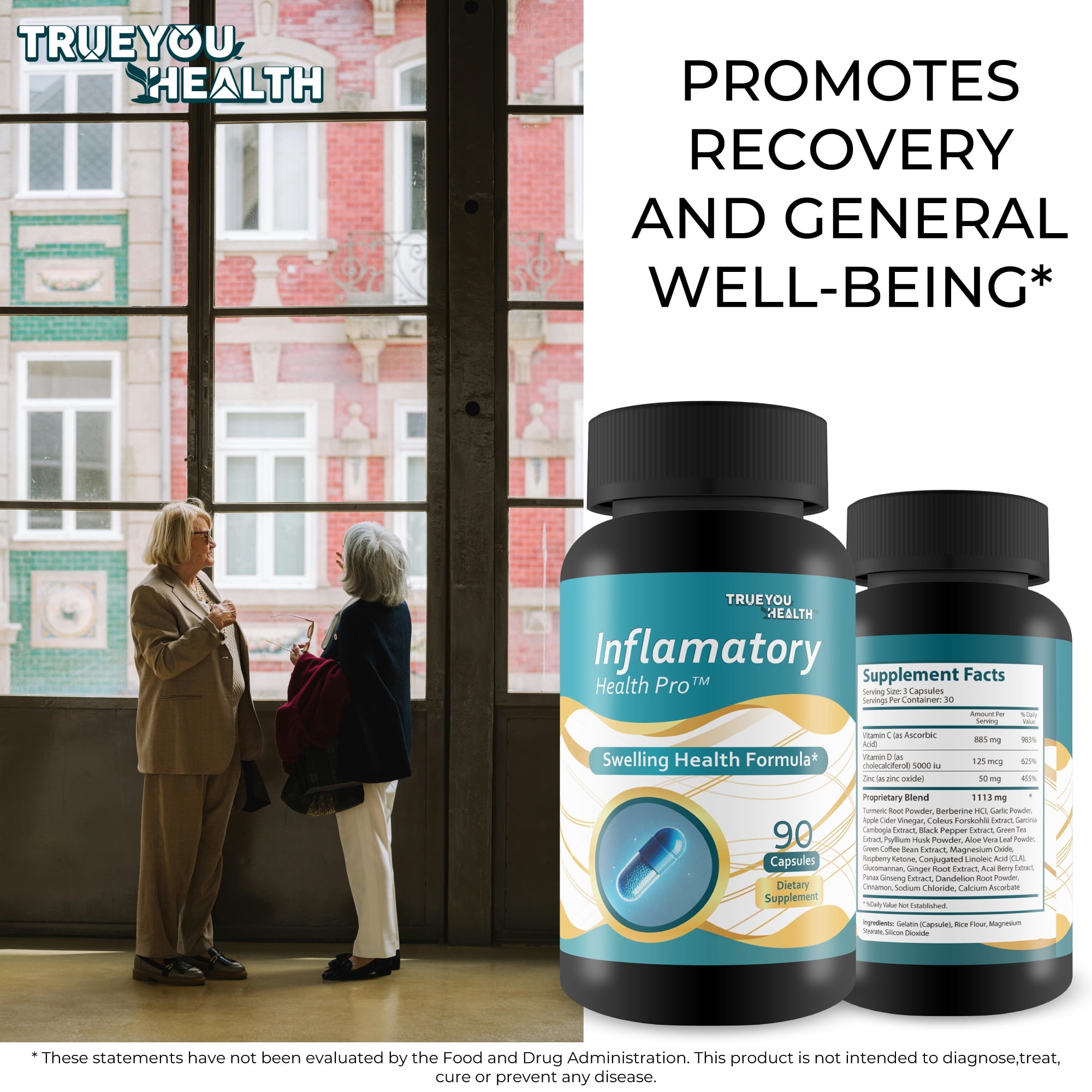 Inflammatory Health Pro - Our Best Natural Support for Joint & Muscle Comfort - Healthy Anti Swelling Supplements - Muscle Ache Supplements - Joint Stiffness Supplements Anti Swelling Pills