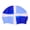 Blue/White/Blue, variant on Adoretex Classic Unisex 100% Silicone Swim Cap for Youth, Women and Men, Easy Wear and Removal Waterproof Swimming Hat (CS001A) - Purple