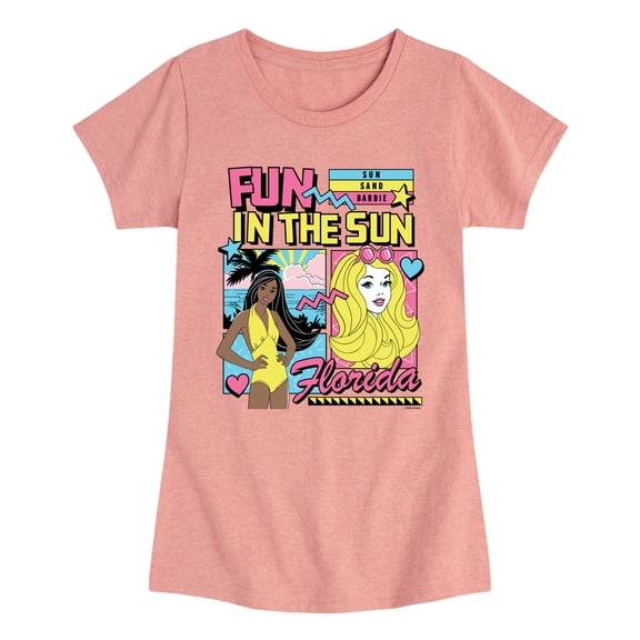 Barbie - Fun in the Sun Florida - Youth Girls Fitted Short Sleeve T-Shirt