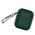 thumbnail image 3 of Estuche para auriculares Reemplazo del protector de silicona para auriculares Bluetooth de fibra de carbono para Airpods 1/2, verde oscuro Inevent EL001778-05, 3 of 7