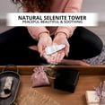 thumbnail image 3 of Himalayan Glow Selenite Crystal Tower 10cm, Skyscraper Tower, Hand Curved Moroccan Crystal for Healing and Meditation, Pack of 3, 3 of 8