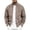 Brown, variant on Men's Faux Suede Bomber Jacket Full Zip Ribbed Collar Side Pockets Casual Fall Outerwear