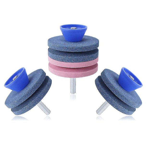 Amoladora de 3 uds para cuchillos de cortacésped, afilador de cortacésped, muela de afilar para herramientas de jardín/cuchillos de cortacésped
