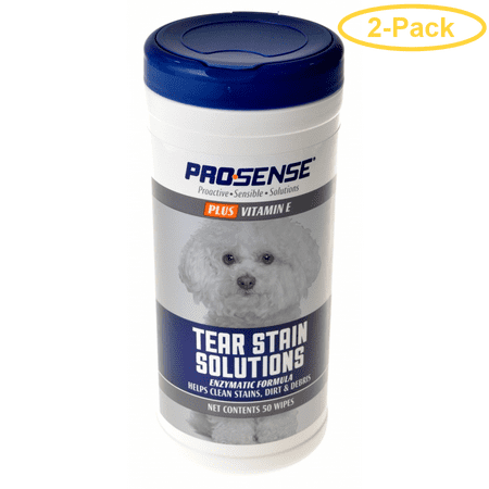 Pro-Sense Plus Tear Stain Solutions for Dogs 50 Count - Pack of (Best Product For Dog Tear Stains)