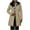 Beige, variant on BangWanChi Cotton Padded Jackets for Women Solid Color Long-Sleeved Fashion Hooded Jacket Outerwears