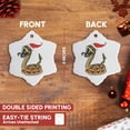 thumbnail image 3 of 3drose, Funny Rattlesnake in Santa Hat Christmas Art, 3 inch Snowflake Porcelain Ornament, 3 of 7
