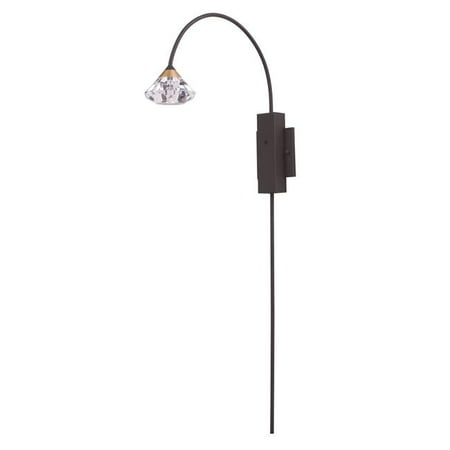 

5 in. Hope One-Light Wall Sconce Light Black & Metallic Gold