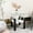 Transparent, variant on Tempered Glass End Table, Square Glass Side Table with Steel Pipe & Metal Legs, 2-Tier Modern Glass Nightstand for Living Room & Office(Clear Glass White Leg, Set of 2)