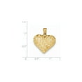 thumbnail image 2 of 14k Yellow Gold Textured Puff Heart Pendant - Measures 26.50mm long, 2 of 2