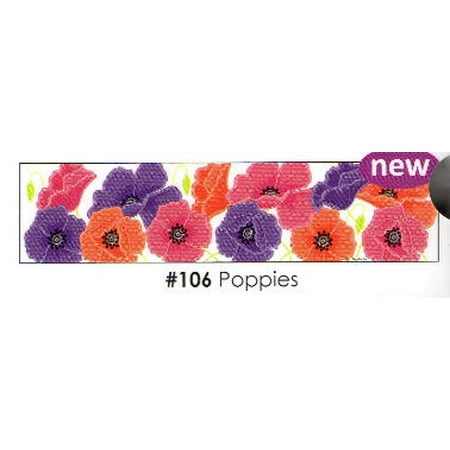 - Poppies 3 Strips Edible Frosting Photo Cake Border Decoration