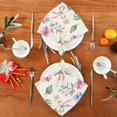 thumbnail image 4 of Iauyy Satin Napkins Set of 1- Pink-floral Bow Print DIY Printing Decoration Cloth Napkin- Easy Care for Home/Party, 4 of 7