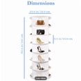 thumbnail image 3 of 360 Degree Rotating Shoe Rack 7 Tier Spinning Shoe Tower Carousel Storage Round Shoe Rack Vertical Handbag Organizer for Closet White Finish Space Saving, 3 of 7