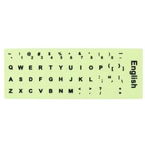 Uxcell English Keyboard Stickers Glow in the Dark Luminous Keyboard Replacement Cover, Black Lettering