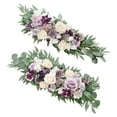 thumbnail image 2 of Artificial Flower Rose Garland  Elegant Romantic Handmade Decor for Weddings, Parties, Celebrations, Indoor and Outdoor Use, 80cmx20cmx7cm/31.50inchx2.76.87inchx7inch, 2 of 7