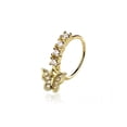 thumbnail image 1 of 20G Surgical Steel Nose Ring Hoop Nose Rings Butterfly Nose Hoops CZ Nose Piercing Jewelry 5/16 - Gold Plated, 1 of 5