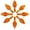 Orange, variant on National Artcraft SMALL Twist-Style Ceramic Christmas Tree Light Ornaments - (144/Pack) (Orange)