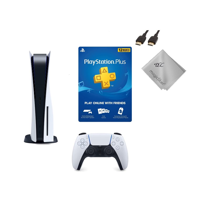 rækkevidde afregning Overfrakke TEC Sony PlayStation_PS5 Gaming Console (Disc Version) with PlayStation PS  Plus 12-Month / 1 Year Membership Subscription(code) Bundle - Walmart.com