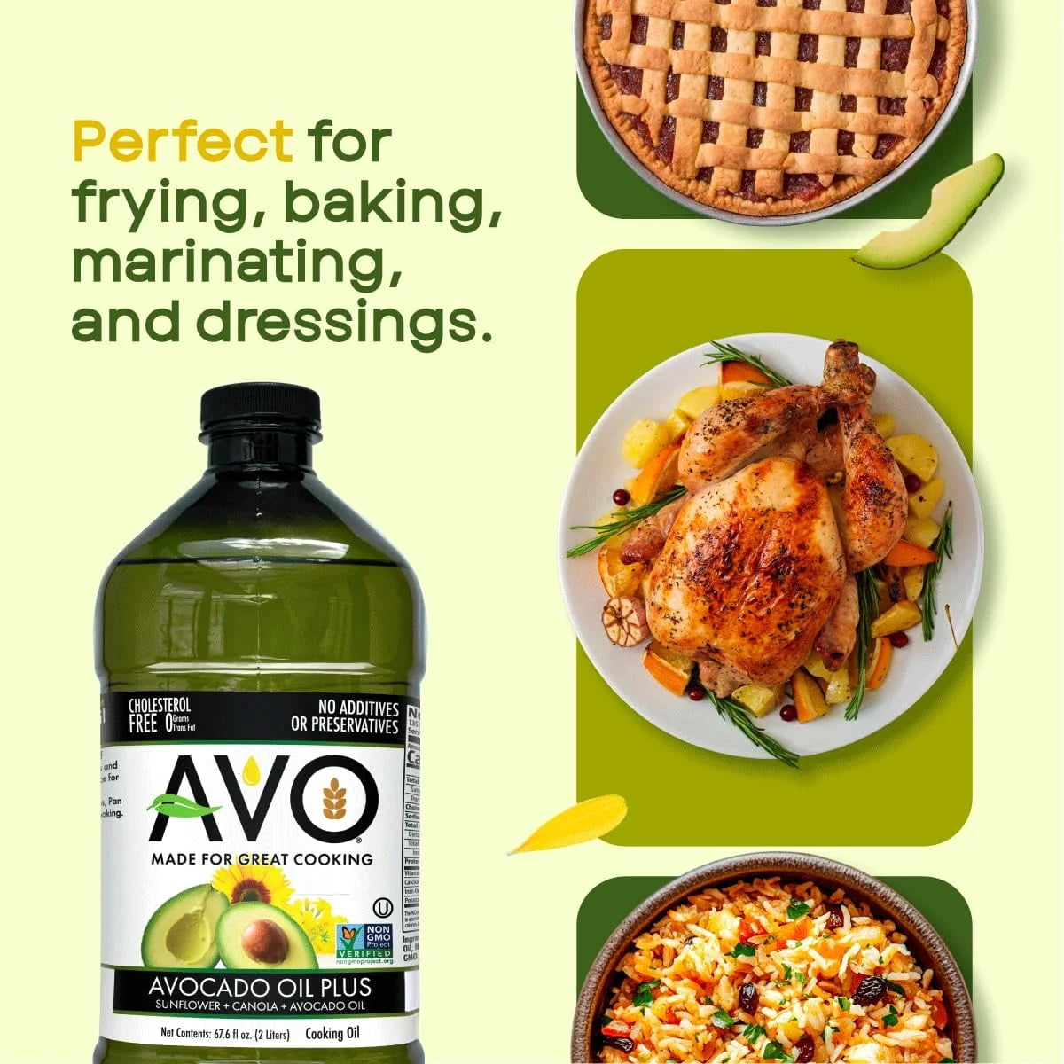 Avocado Oil Blend, Non-GMO, No Preservatives, 67.6 Fluid Ounces