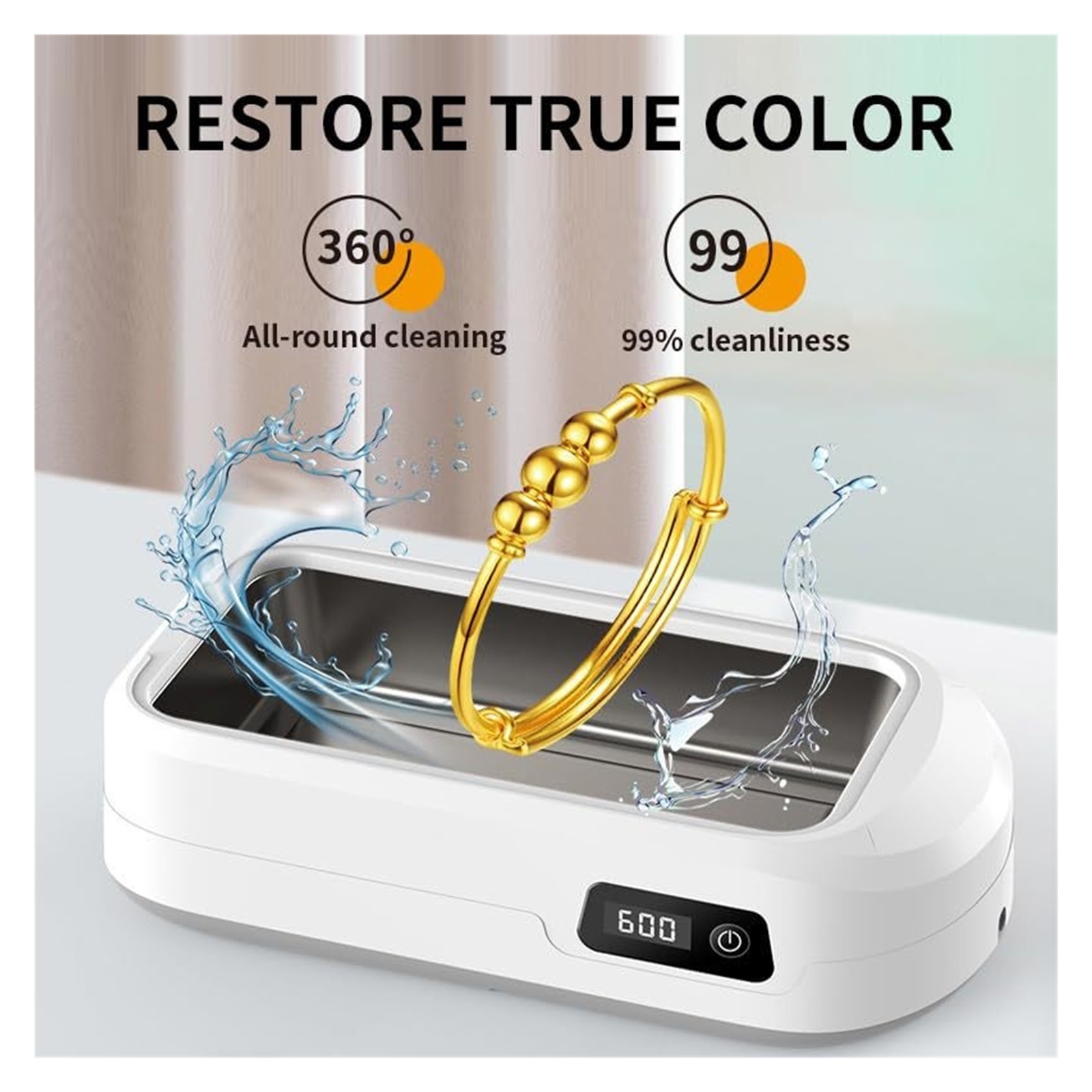High-Frequency Ultrasonic Cleaner Is Great for Cleaning Jewelry Rings, Glasses, and Makeup Brushes