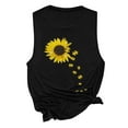 thumbnail image 4 of CEHVOM Womens Tank Tops Casual Loose Fit Plus Size Sunflower Printed Tee Shirts, 4 of 6