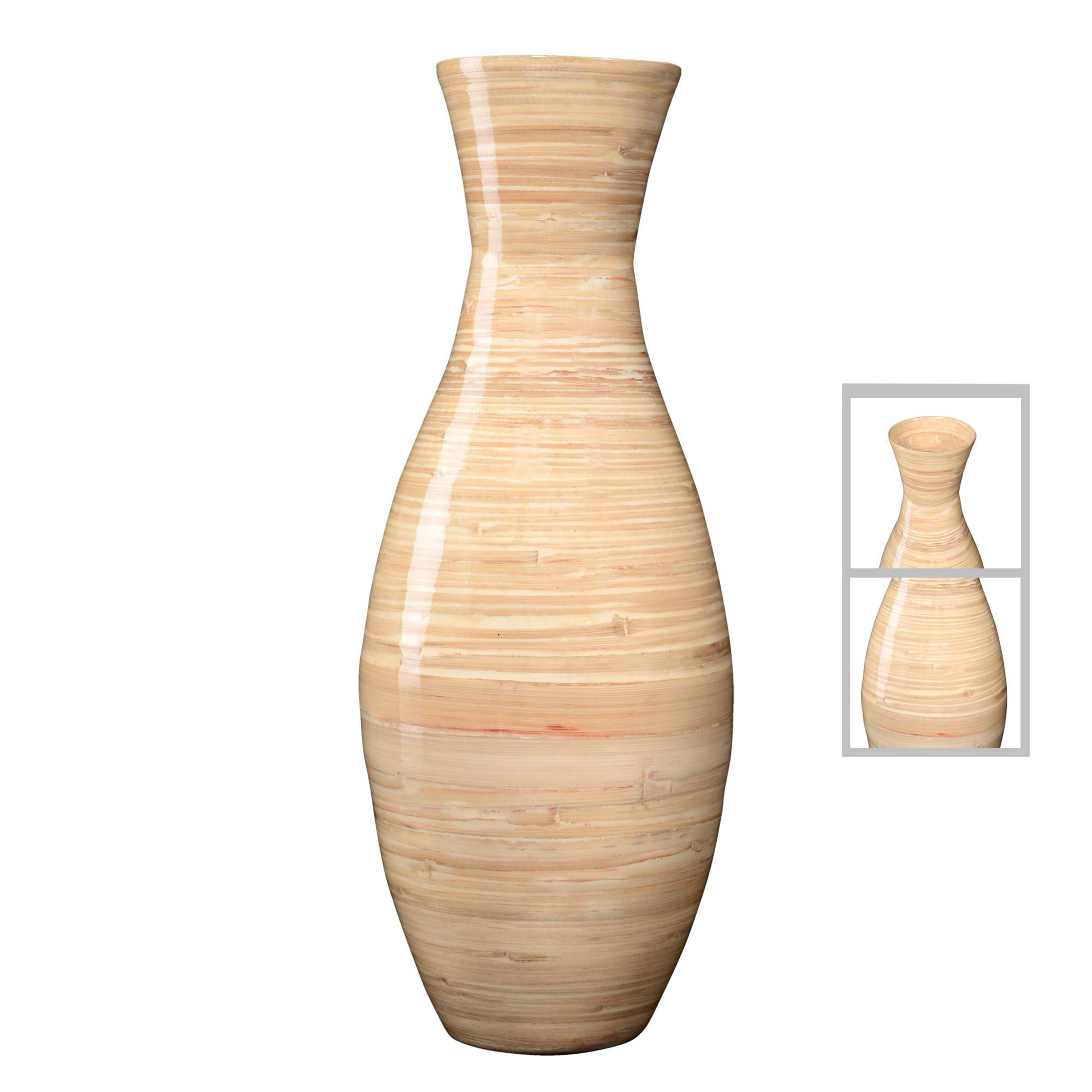 Villacera Handcrafted 20-Inch-Tall Sustainable Bamboo Floor Vase (Natural) - image 5 of 6