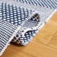 thumbnail image 5 of SAFAVIEH Striped Kilim Hilbert Striped Cotton Runner Rug, Ivory/Blue, 2'3" x 8', 5 of 8