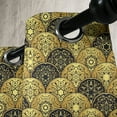 thumbnail image 3 of Ambesonne Mandala Grommet Curtain, Scale Style Circles, 50" x 72", Yellow and Black, 3 of 6