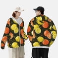 thumbnail image 6 of Fotbe Orange Lemon Men's Women's UPF 50+ Sun Protection Jacket Hooded Cooling Shirt with Pockets Hiking Outdoor Performance-Large, 6 of 9