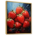 thumbnail image 2 of Designart "Fruit Sweet Strawberry Painting II" Farmhouse Floater Framed Wall Decor, 2 of 7