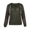 thumbnail image 4 of Fesfesfes Women Hooded Casual Long Sleeve Hoodie Patchwork Ladies Tops Sweatshirts, 4 of 5