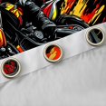 thumbnail image 4 of Castle Fairy Graffiti Dirt Bike Rider Black Out Curtains for Kids, Red Splash Print Curtains Pack of 2 (42x63 Each) for Bedroom, Red Yellow, 4 of 6