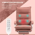 thumbnail image 4 of Vinsetto Microfiber Office Chair with Massage, Heat, Footrest, Pink, 4 of 9