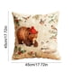 thumbnail image 2 of Cubiertas de Almohadas de Navidad 18x18 Festivas Decorativas de Lino con Impresión Gráfica Animales Lindos para la Sala de Estar, 2 of 6