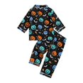 thumbnail image 4 of WAYUTE Girls Halloween Pajama Set Long Sleeve Shirts and Long Pants Cute Pumpkin Print Soft Cozy Kids 2 Piece Sleepwear Casual Daily Wear, 4 of 4
