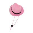 thumbnail image 4 of Sombrero de vaquero para mascotas, lindo y divertido sombrero de vaquero para perros, gatos, perros, fiestas, festivales, uso diario, rosa, 4 of 12