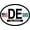 DELAWARE, variant on OKLAHOMA FLAG, Waterproof UV Coated, Famous Reflective OVAL Sticker DECAL , 3.5" x 4.75"