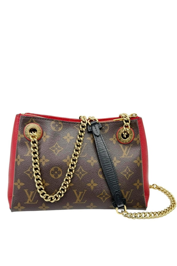 Pre-Owned Louis Vuitton Surene BB Monogram Canvas Shoulder Bag Cherry