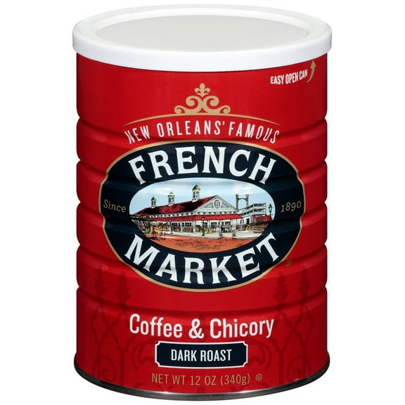 French Market Coffee & Chicory Dark Roast Can, 12 Oz