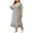Gray 01, variant on Stamzod Womens Nightgown Plus Size Sleepwear Short Sleeve Sleep Shirt Casual Nightshirt Light Blue XXXXL