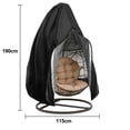 thumbnail image 2 of Dinheiro Funda para Silla Egg Fundas para Sillas Columpio de Patio con Cremallera, Funda para Silla Egg para Jardín Colgante al Aire Libre, 115 * 190 cm, 2 of 5