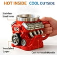 thumbnail image 5 of RUPKUL V8 Engine Coffee Mug, Engine Themed Coffee Mug, Retro Mechanical Engine Coffee Cup With Handle, Stainless Steel Insulated Mug For Car Lovers, Mechanics, 5 of 9