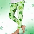 thumbnail image 2 of Auroural Leggings for Toddler Girls Green Girls St. Patrick's Day Printed Pants High Waist Stretchy Soft Tights 4 Years Green, 2 of 7