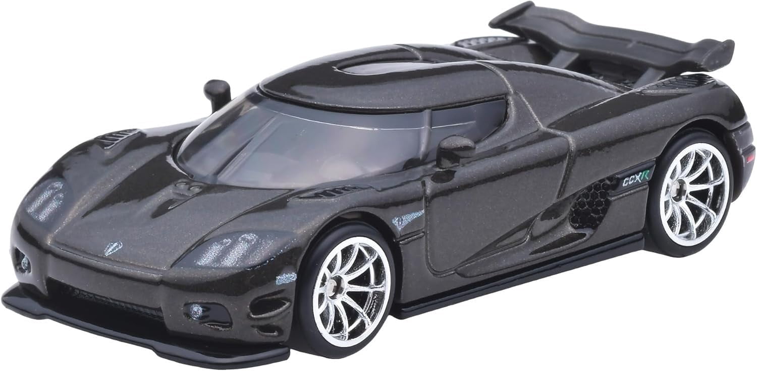 Hot Wheels Fast & Furious Timeless Icons Premium Diecast Cars, Koenigsegg CCXR and Agera R, Purple and Black, Metal, 2-Pack Collection