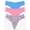 BUTTERFLY/PINK/BLUE, variant on Joyspun Women's No Show Thong Panties, 3-Pack, Sizes XS to 3X
